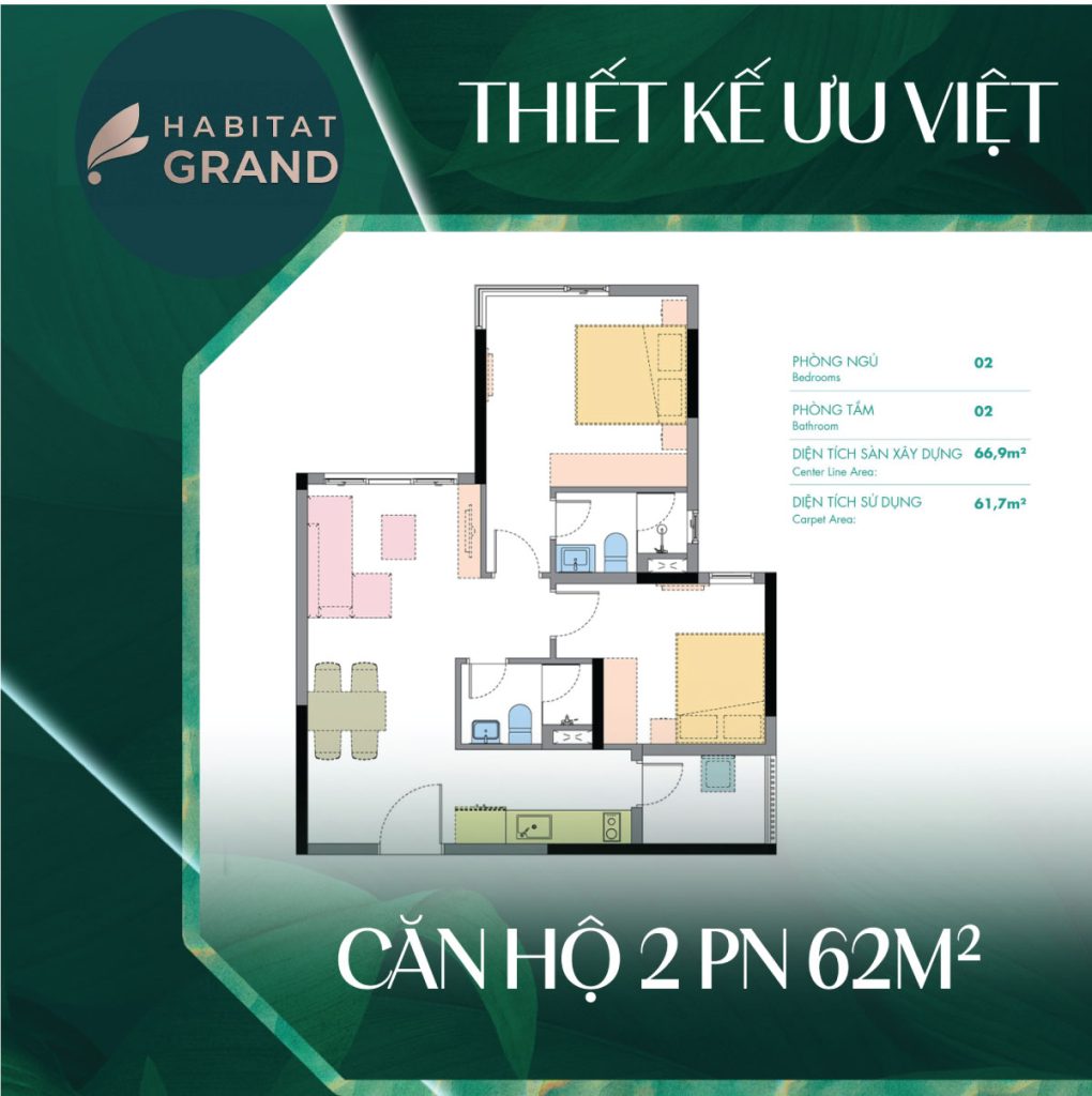 mặt bằng căn hộ habitat grand